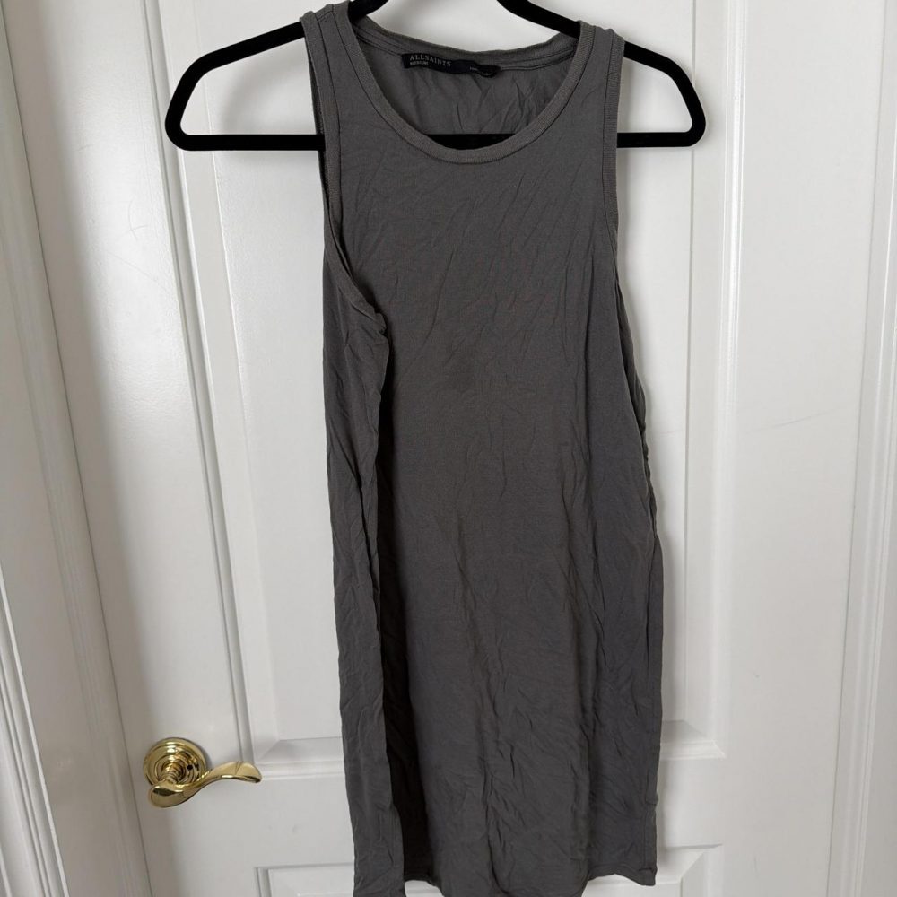AllSaints gray dress in a medium small stain in the front as pictured #allsaints